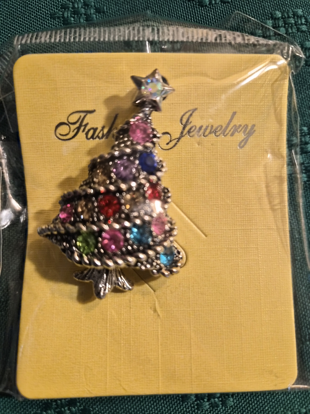 Multicolor Christmas Tree Brooch